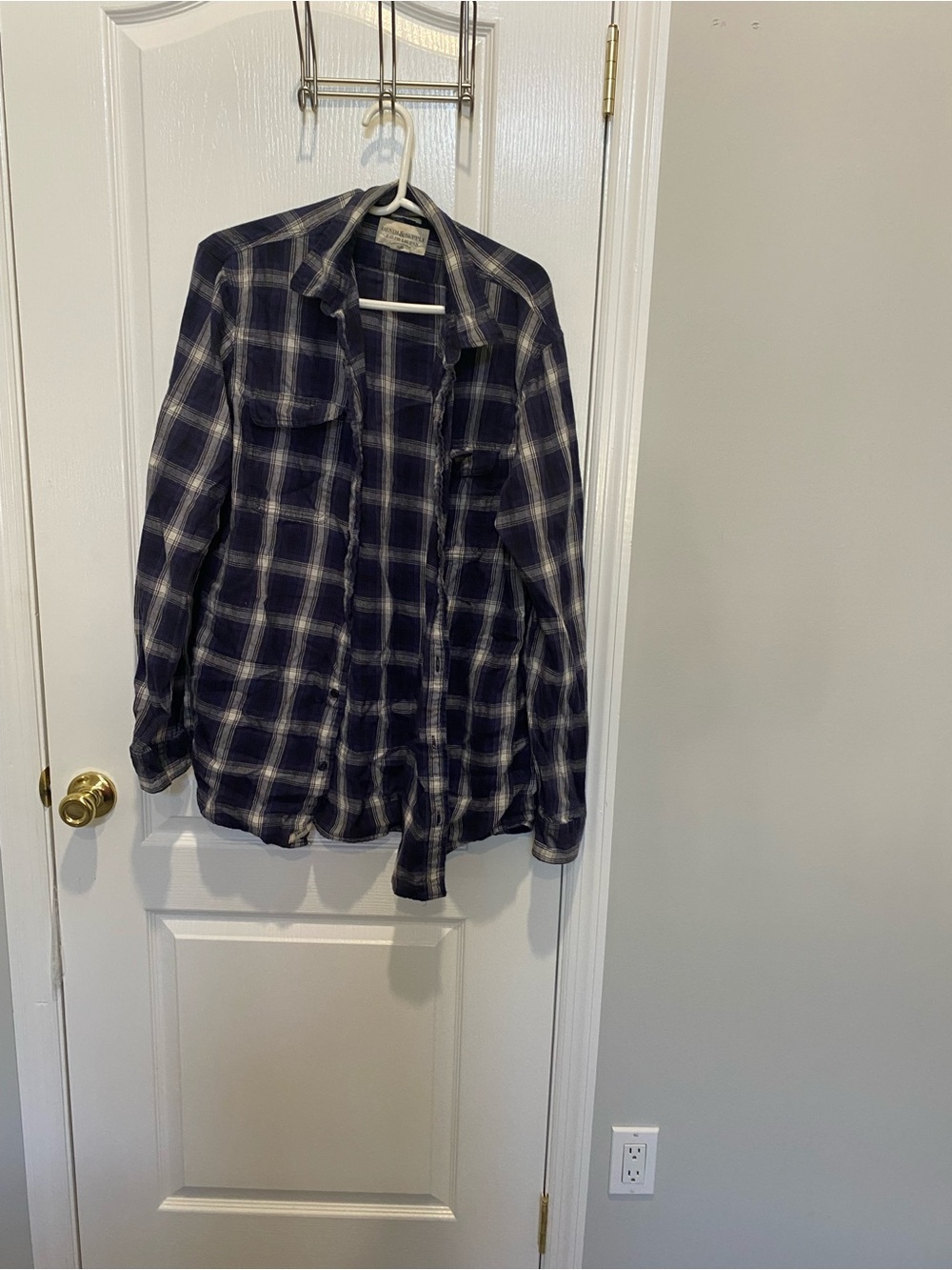 Denim & Supply Ralph Lauren Navy Plaid Lightweight Shirt